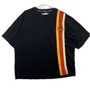 Harley Davidson Racing Shirt XL Black Striped Performance Tee